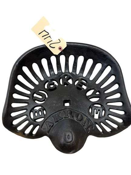 CAST IRON BUCKEYE TRACTOR SEAT AKRON image