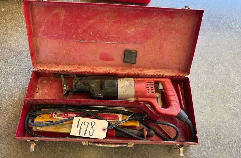 MILWAUKEE RECIPROCATING SAW WITH BLADES, ELECTRIC image