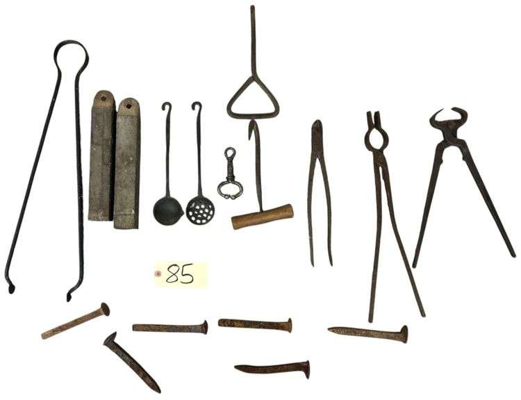 HAY HOOKS, BLACKSMITH TOOLS, RR SPIKES image