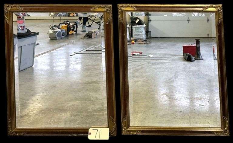 2 FRAMED MIRRORS 26 X 32 image