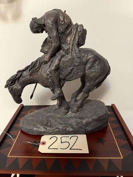 MONFORT ORIGINAL WESTERN STATUE “THE END OF THE TRAIL” 1982 image