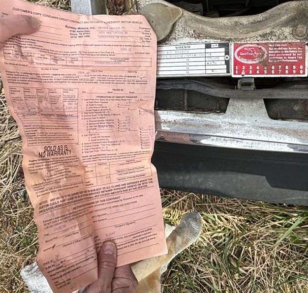 VOLVO 740 TURBO INTERCOOLER - HAS TENNESSEE TITLE. VIN: YV1DX8745F2134689 - HAS KEY