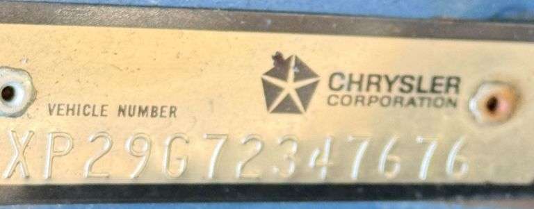 1967 DODGE CHARGER FASTBACK V8 - VIN: XP29G72347676 - ODOMETER READS 89,704 - DATA PLATE INTACT BUT ILLEGIBLE. HAS VINTAGE TENNESSEE TITLE