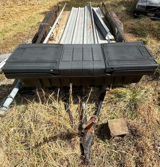 TANDEM AXLE TRAILER - APPROX. 13’8” X 6’4” W/ TUFF-BOX