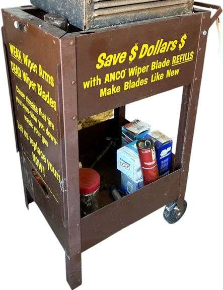 CRAFTSMAN HEAVY DUTY ARC WELDER 35-230 AC AMP OUTPUT - WELDS UP TO 3/16” ROD (UNTESTED) - ON METAL ANCO WIPER BLADES ADVERTISING CART