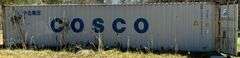 LARGE STEEL SHIPPING CONTAINER - 39’5” LONG X 7’8” WIDE X 7’10” TALL