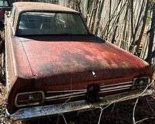 FORD FAIRLANE 500, ENGINE BLOCK ONLY, HAS TENNESSEE TITLE.  ON TRAILER