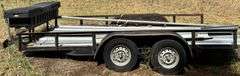 TANDEM AXLE TRAILER - APPROX. 13’8” X 6’4” W/ TUFF-BOX