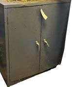 METAL CABINET W/ CONTENTS TO INCLUDE SOCKETS, DRIVERS, WRENCHES, PNEUMATIC TOOLS, T HANDLE TOOLS, ETC.