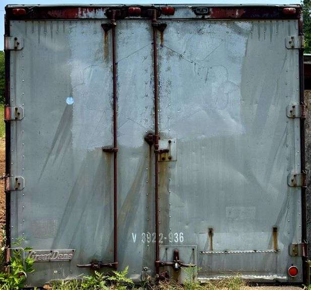 GREAT DANE SEMI TRAILER BOX - APPROX. 38' X 8' OUTER DIMENSIONS - BUYER RESPONSIBLE FOR REMOVAL