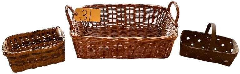 3 WOVEN BASKETS image