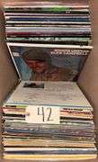 APPROXIMATELY 120 VINYL RECORDS TO INCLUDE ELVIS PRESLEY, JOHNNY CASH, FRANK SINATRA, JOHNNY MATHIS, TANYA TUCKER, RONNIE MILSAP, LYNN ANDERSON, ARETHA FRANKLIN, CONWAY TWITTY, DIANA ROSS AND THE SUPREMES, MERLE HAGGARD, KENNY RODGERS, DOTTIE WEST, NEIL DIAMOND, LEE GREENWOOD, PATSY CLINE, LORETTA LYNN, CHARLEY PRIDE, WAYLON JENNINGS, AND MANY MORE!