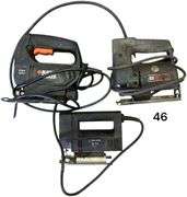3 ELECTRIC JIGSAWS: BLACK & DECKER SINGLE SPEED, SEARS CRAFTSMAN, BLACK & DECKER MODEL 7543 TYPE 2