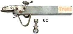 HITCH RECEIVER WITH LOCKING MECHANISM W/ REESE 2" BALL 6000LBS. TRAILER HITCH