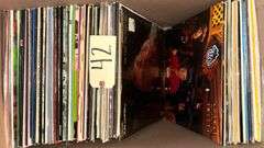 APPROXIMATELY 120 VINYL RECORDS TO INCLUDE ELVIS PRESLEY, JOHNNY CASH, FRANK SINATRA, JOHNNY MATHIS, TANYA TUCKER, RONNIE MILSAP, LYNN ANDERSON, ARETHA FRANKLIN, CONWAY TWITTY, DIANA ROSS AND THE SUPREMES, MERLE HAGGARD, KENNY RODGERS, DOTTIE WEST, NEIL DIAMOND, LEE GREENWOOD, PATSY CLINE, LORETTA LYNN, CHARLEY PRIDE, WAYLON JENNINGS, AND MANY MORE!