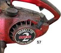 HOMELITE SUPER 2 AUTOMATIC OILING GAS CHAINSAW, CHICAGO ELECTRIC 14" ELECTRIC CHAINSAW