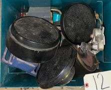 MAKITA POWER TOOLS METAL CARRYING CASE CONTAINING VINTAGE SPEAKERS/AUDIO COMPONENTS