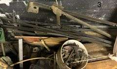 LOT OF ASSORTED SCRAP METAL AND STEEL STOCK - ALL SCRAP METAL IN GARAGE