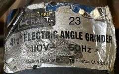 TWO ELECTRIC ANGLE GRINDERS: POWER PRO 4½" MODEL (110V, 60HZ) AND 1 OTHER
