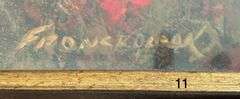 FRAMED TUSCAN LANDSCAPE PRINT - APPEARS TO BE SIGNED "FRONCKOWIAK" - APPROX. 11.75" X 35.25"