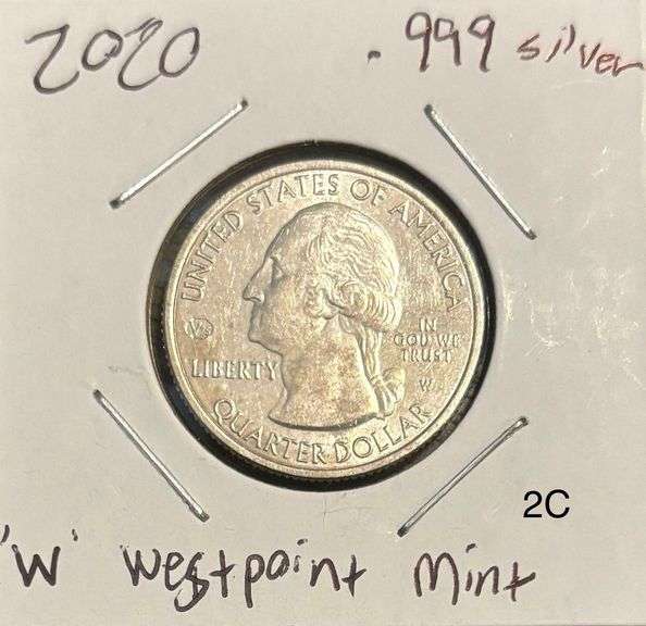 2020-W VERMONT SILVER .999 QUARTER (WEST POINT MINT) image