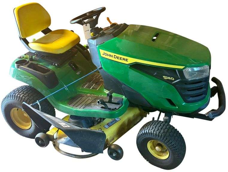JOHN DEERE S140 RIDING LAWNMOWER W/ 22HP 724CC JOHN DEERE ENGINE AND 48" THE EDGE CUTTING DECK image