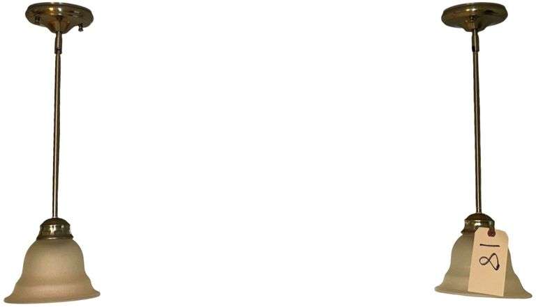 4x BRUSHED NICKEL PENDANT STYLE LIGHT FIXTURES