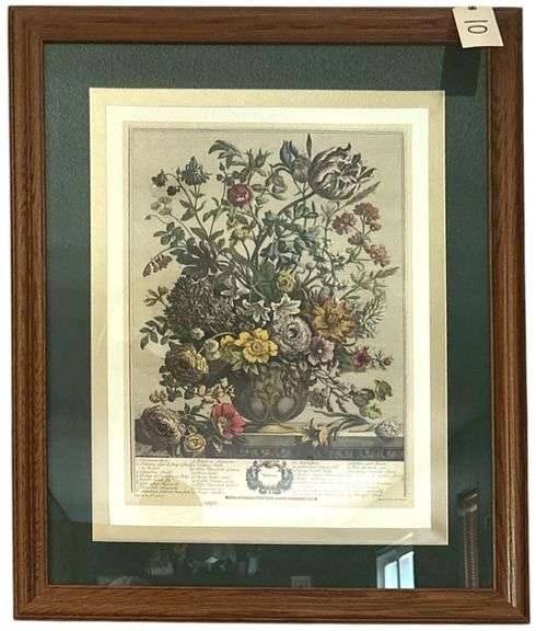 ROBERT FURBER "SPRING FLOWER SEASON" FRAMED AND MATTED PRINT - VIEWING AREA APPROX. 23" X 17" image