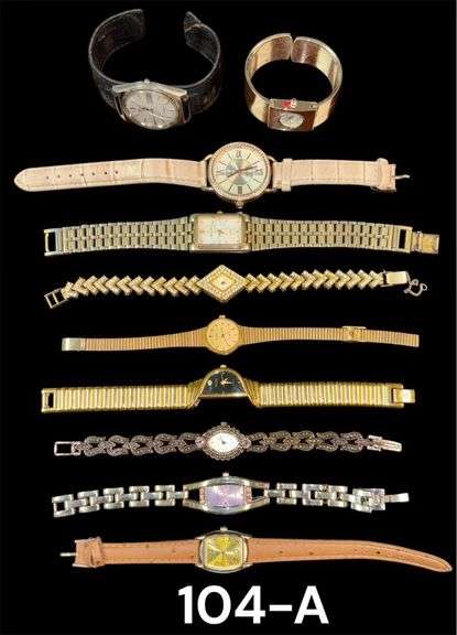 LOT OF 10 WATCHES, VARYING BRANDS, AS-FOUND/UNTESTED image