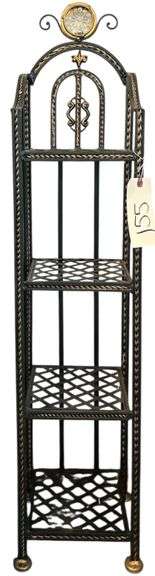 DECORATIVE 4-TIER WROUGHT IRON PLANT STAND image