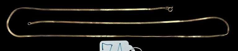 14K 30” NECKLACE, SEVERAL DENTS, SCRAP OR REPAIR - 5.14 GRAMS image