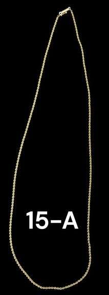 14K GOLD CHAIN/ NECKLACE APPROX. 24” LONG, WEIGHS 7.62 GRAMS image