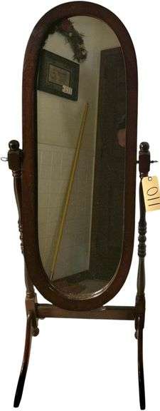 OVAL CHEVAL STANDING MIRROR image