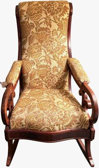 ANTIQUE LINCOLN STYLE ROCKER image