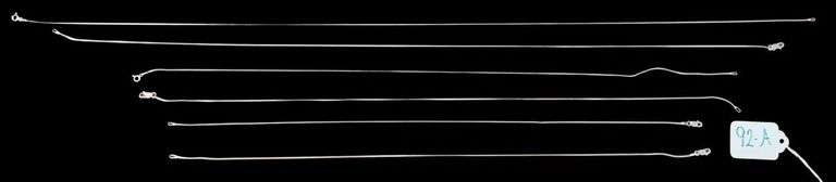 925 STERLING SILVER NECKLACES, 6 TOTAL IN VARYING LENGTHS, WEIGHS .746 TROY OZ, 23.20 GRAMS image