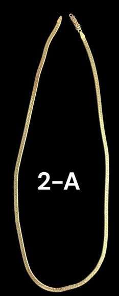 14K GOLD HERRINGBONE NECKLACE, APPROX. 19 1/2” - 8.75 GRAMS image