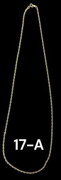14K GOLD CHAIN/ NECKLACE, APPROX 21” LONG, WEIGHS 4.43 GRAMS image