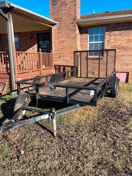 12'x6' ALBRIGHT Utility Trailer - Metal Floor - Single Axle - Great Shape