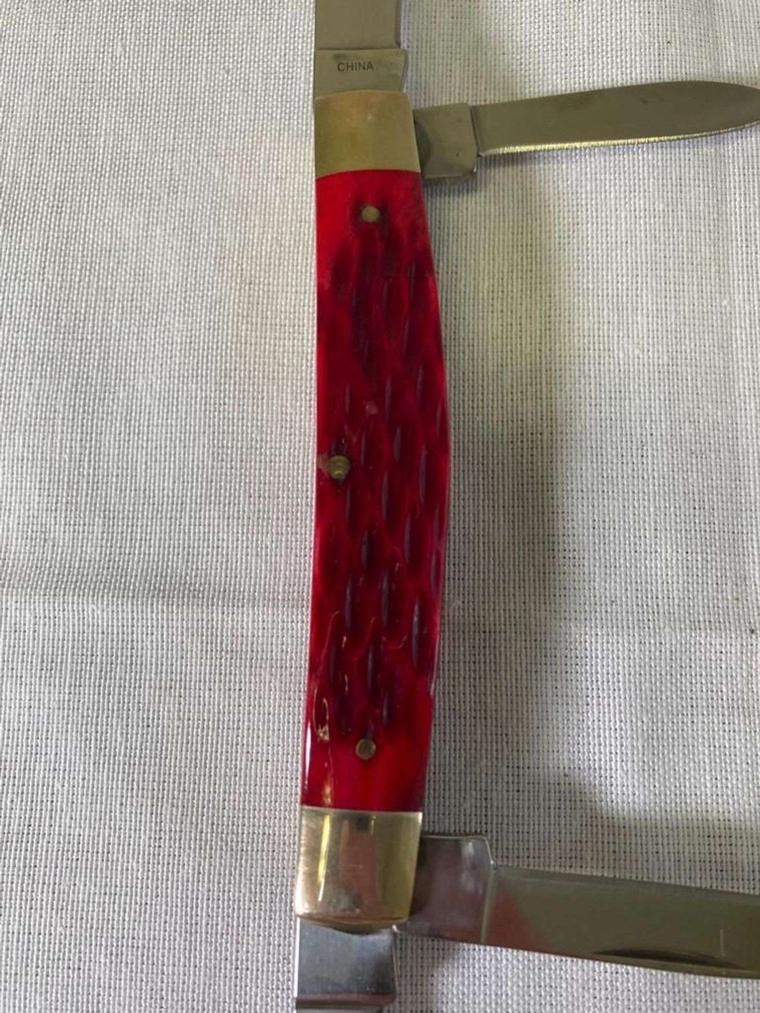 Boker Magnum Bonsai Congress Knife - 4 Blades Red Bone