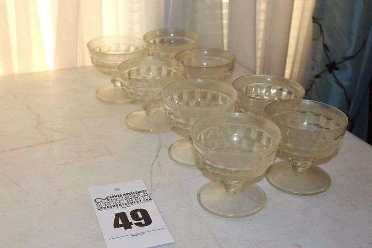 8 Fostoria "American" clear Sherbert/Champagne Glasses    **Matching Lot # 48 image