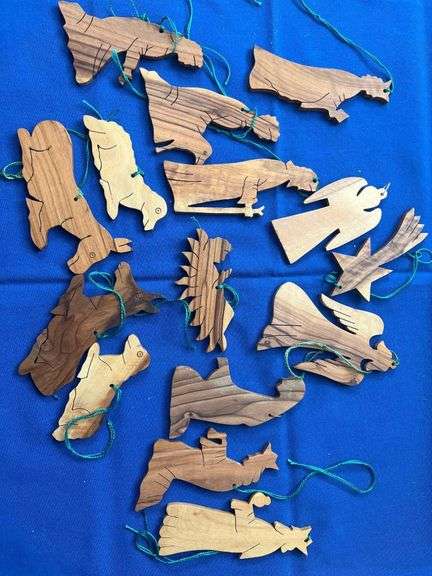 Wood Nativity Christmas Ornaments image
