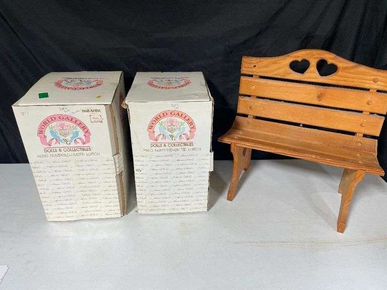 World Gallery Dolls & Collectibles - Breeann and Tyler - with Bench image