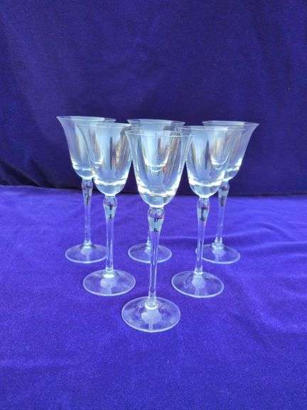 Set of 6 Fostoria Wine Glasses image