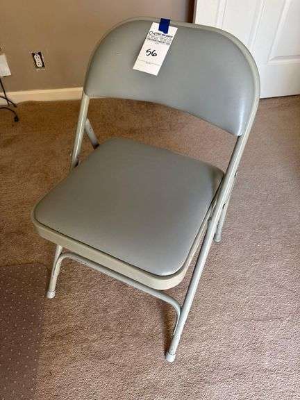Gray Metal Folding Chair