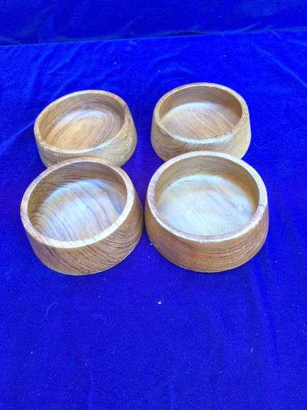 4 Teak Wood Bowls image