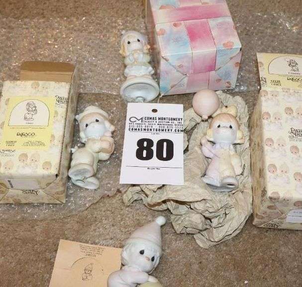 Precious Moments Porcelain Items: 4 - Clown figurines - all in original Boxes image