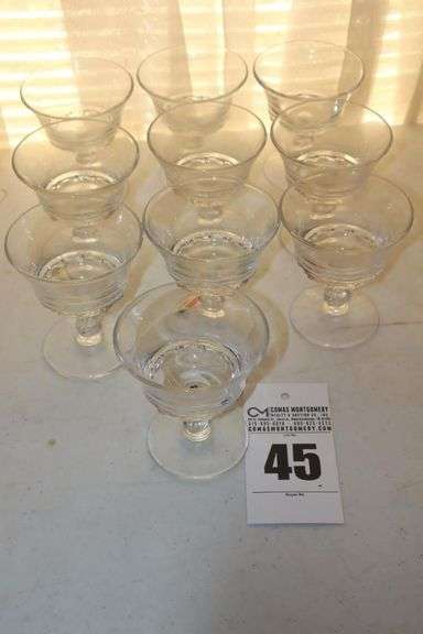 10 Fostoria "Century" clear Champagne/Sherbert                                          Matching Lots #43,44, 46 & 47 image