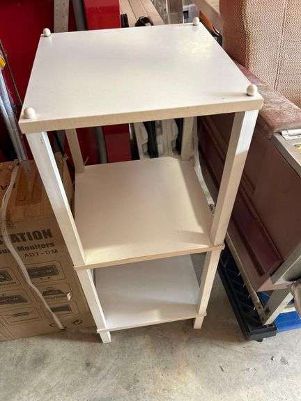White Shelf 13 1/4x13 1/4x 33”
