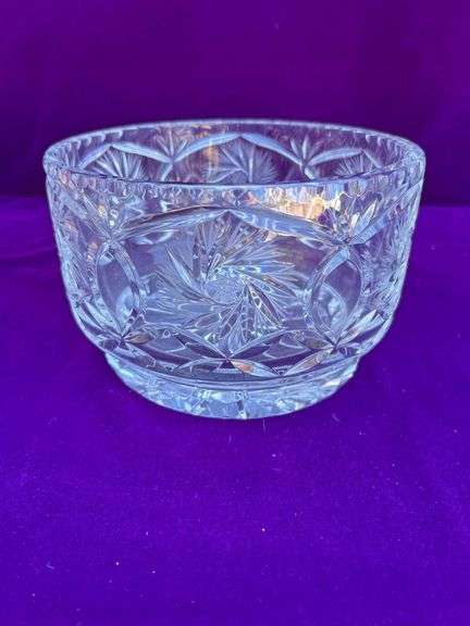 5 1/2”x 8” Bohemia Cut Crystal Bowl, Made in Czech Republic image