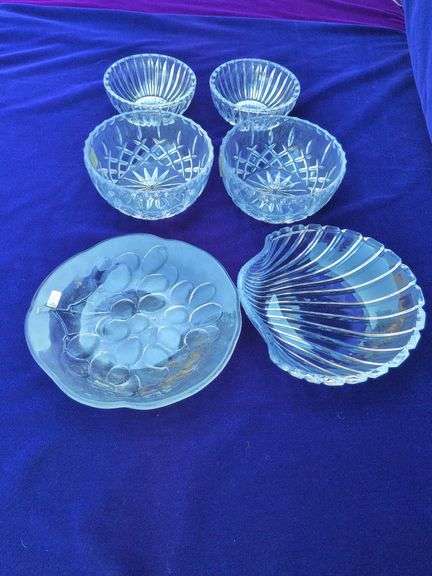 5 Crystal Bowls, Mikasa, Nachtmann Germany, 1 Plate Boda Sweden image